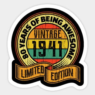 80 years of being awesome vintage 1941 Limited edition Sticker